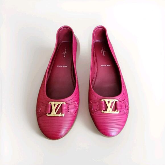 Louis Vuitton Epi Oxford Flat Ballerina Slipper size 37.5 LV with box & dustbags - Picture 1 of 12